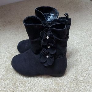 Toddler girls black boots